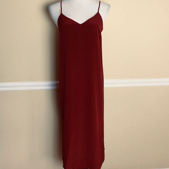 NWT Madewell Silk Eva Side-Slit Slip Dress Midi - Picture 4 of 9